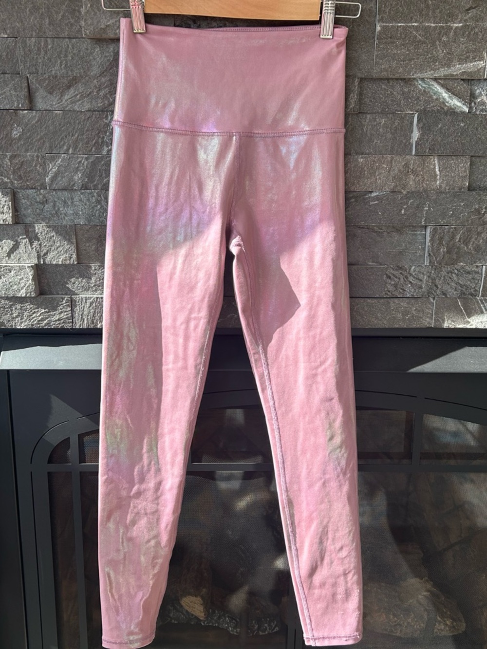 Ellie Iridescent Pink High-Waist Leggings